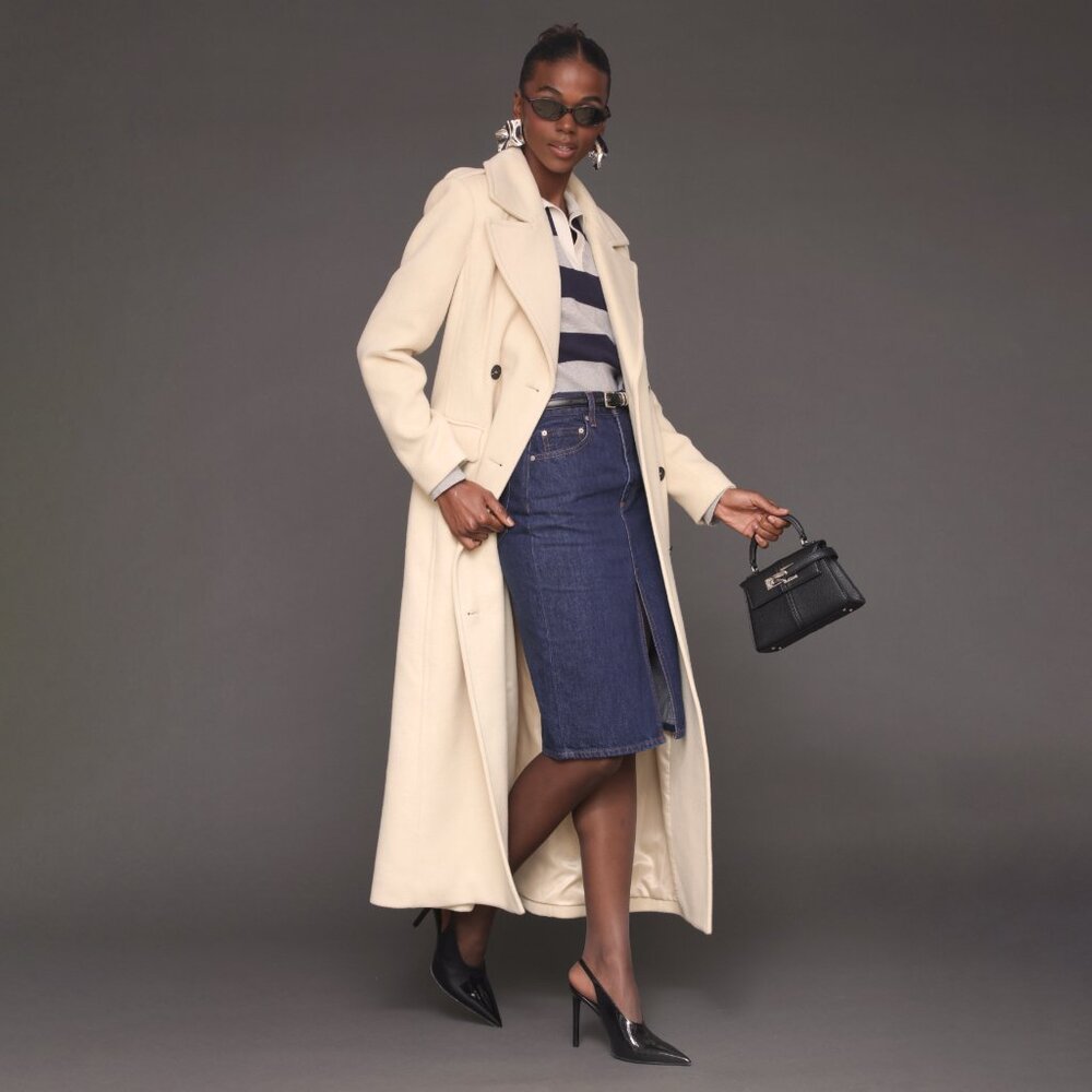 Avec Les Filles Cream Trench Coat